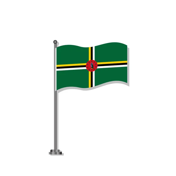 Illustration Domonica Flag Template — Image vectorielle