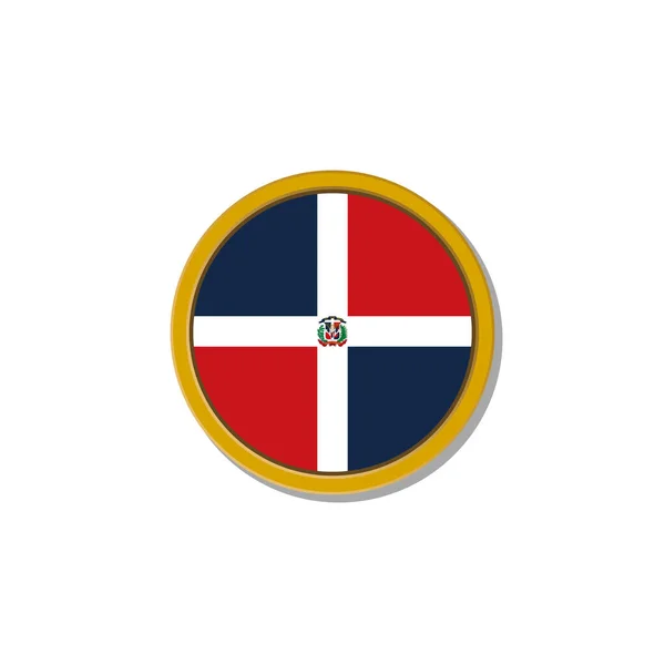 Illustration Dominican Republic Flag Template — 스톡 벡터