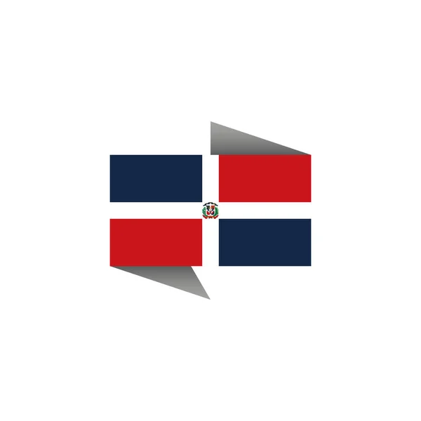 Illustration Dominican Republic Flag Template — Vetor de Stock