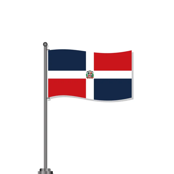 Illustration Dominican Republic Flag Template — Stockvector