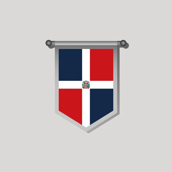 Illustration Dominican Republic Flag Template — Image vectorielle