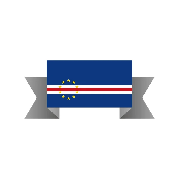 Illustration Cape Verde Flag Template — Stock Vector