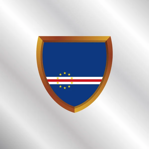 Illustration Cape Verde Flag Template — Stok Vektör