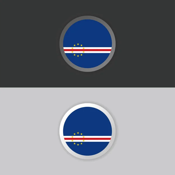 Illustration Cape Verde Flag Template — Vector de stock