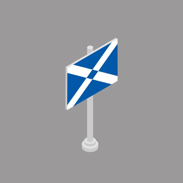 Illustration Scotland Flag Template — ストックベクタ