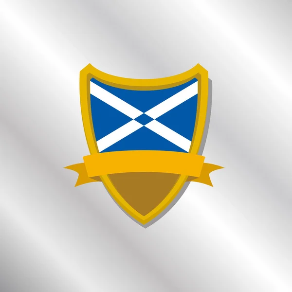 Illustration Scotland Flag Template — Vettoriale Stock