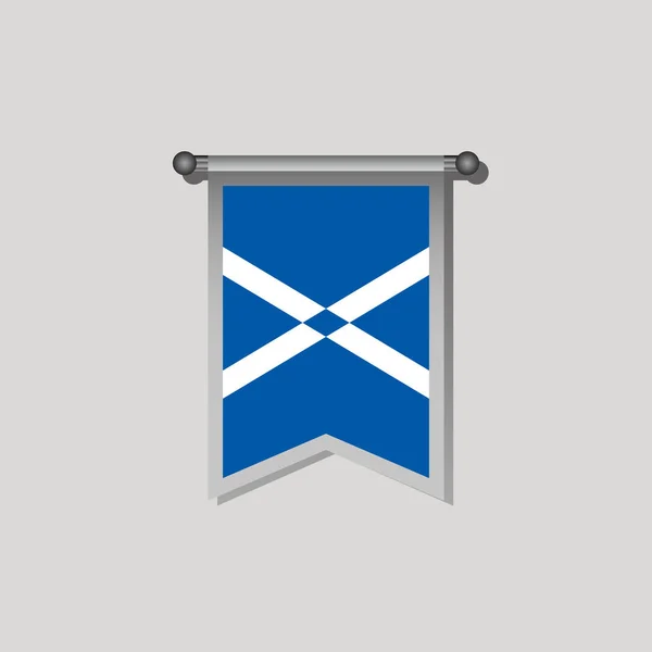 Illustration Scotland Flag Template — ストックベクタ