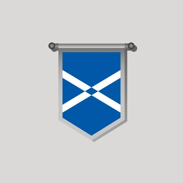 Illustration Scotland Flag Template — ストックベクタ