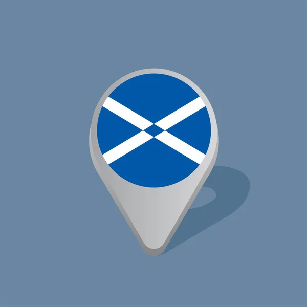 Illustration Scotland Flag Template — ストックベクタ