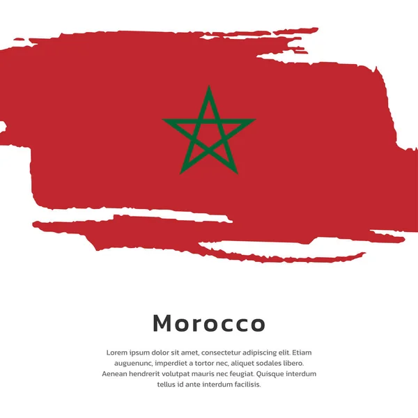 Illustration Morocco Flag Template — Stok Vektör