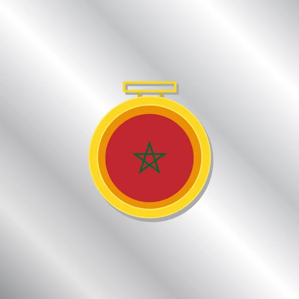 Illustration Morocco Flag Template — Stockvektor
