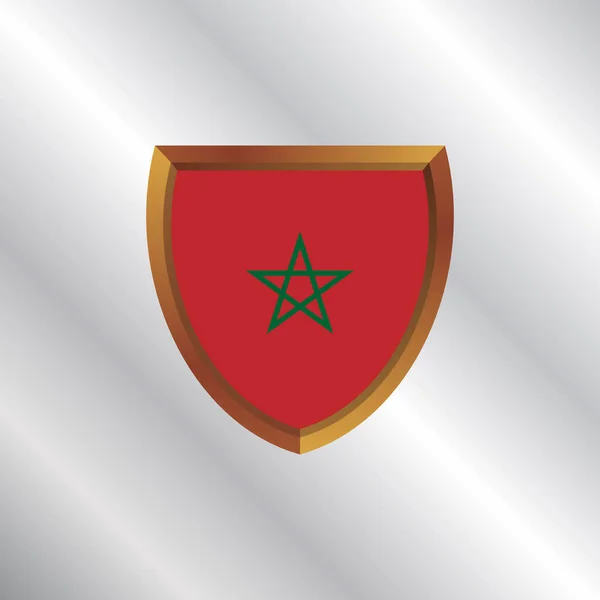 Illustration Morocco Flag Template — Stockvektor