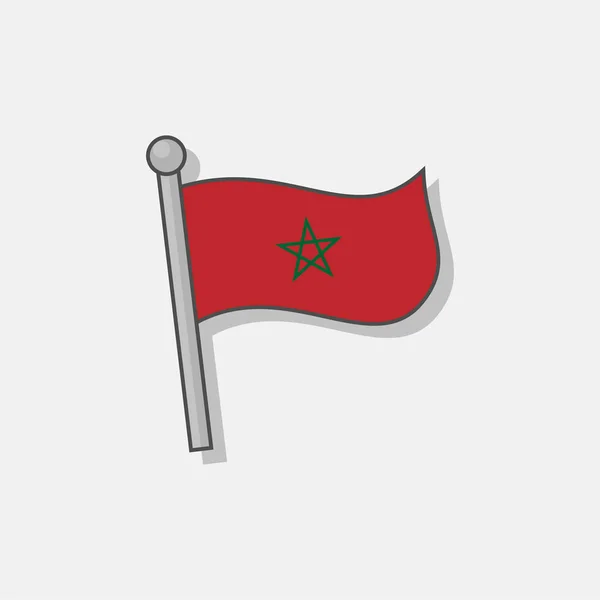 Illustration Morocco Flag Template — Stockvektor