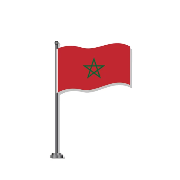 Illustration Morocco Flag Template — Stockvektor