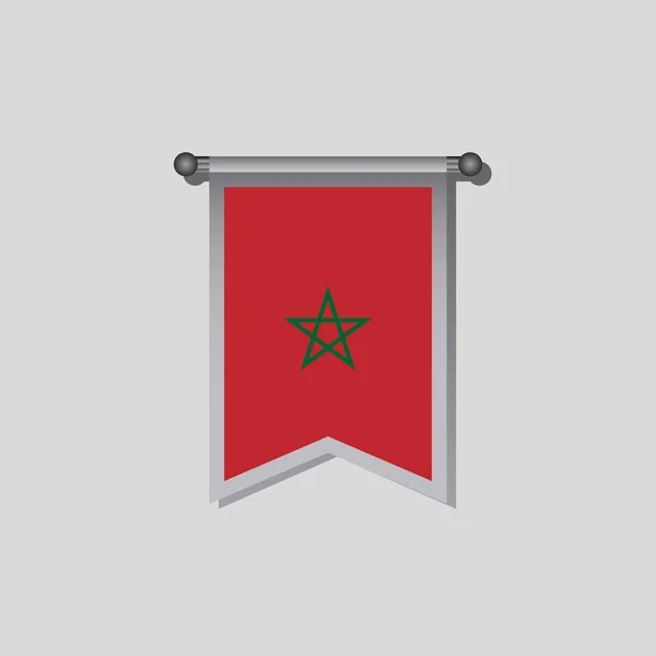 Εικονογράφηση Του Προτύπου Σημαίας Μαρόκου — Διανυσματικό Αρχείο