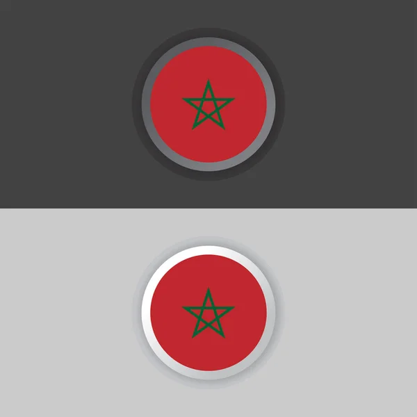 Illustration Morocco Flag Template — Vector de stock