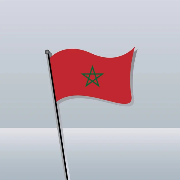 Illustration Morocco Flag Template — Stockvektor