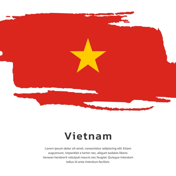 Illustration Vietnam Flag Template — Stock Vector