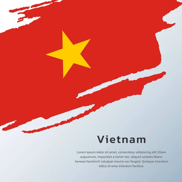 Illustration Vietnam Flag Template — Image vectorielle