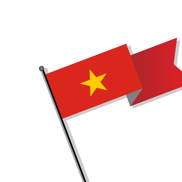 Illustration Vietnam Flag Template - Stok Vektor