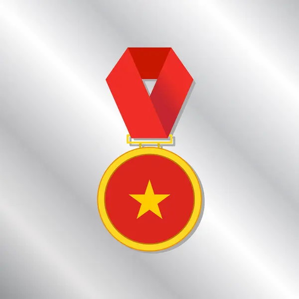 Illustration Vietnam Flag Template — 스톡 벡터