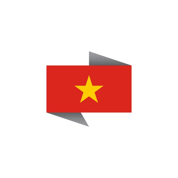 Illustration Vietnam Flag Template — Stock vektor