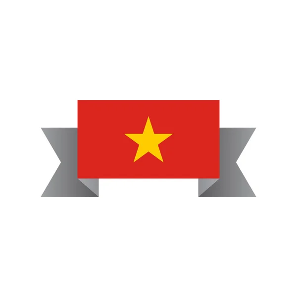 Иллюстрация Шаблона Флага Вьетнама — стоковый вектор