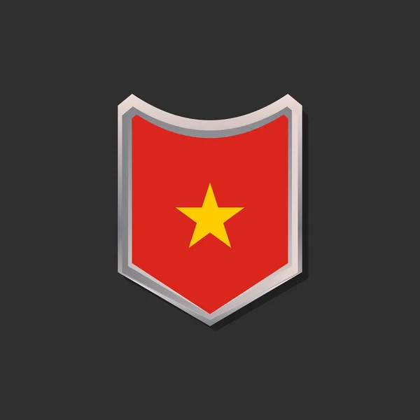 Illustration Vietnam Flag Template — Vetor de Stock