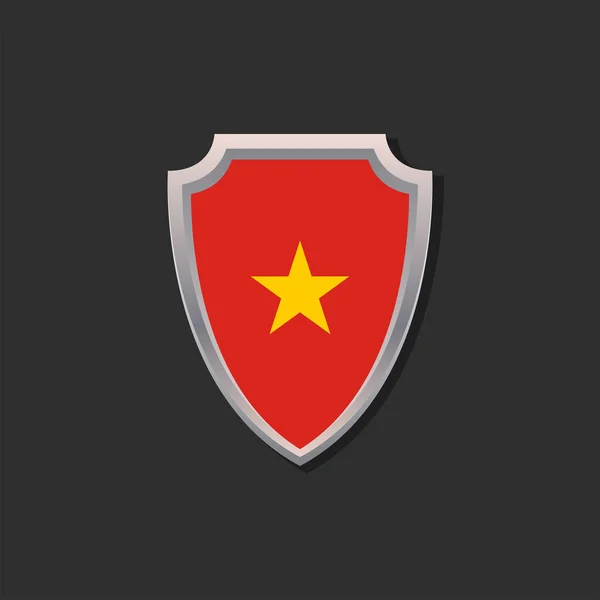 Illustration Vietnam Flag Template — Stok Vektör