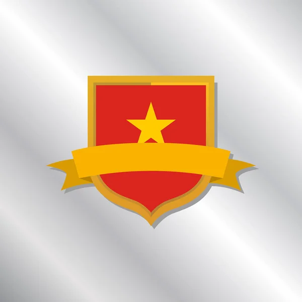 Иллюстрация Шаблона Флага Вьетнама — стоковый вектор