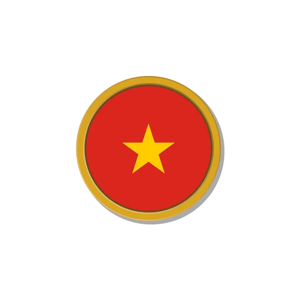 Illustration Vietnam Flag Template — Vector de stock