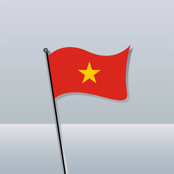 Illustration Vietnam Flag Template — ストックベクタ