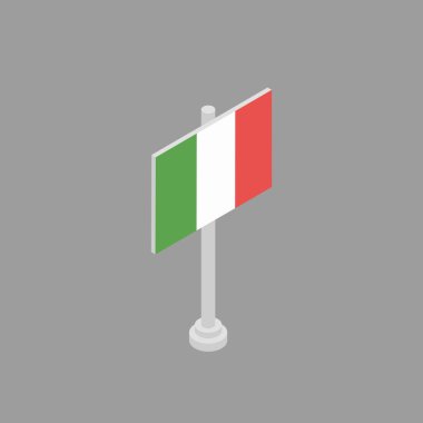 Illustration of Italy flag Template