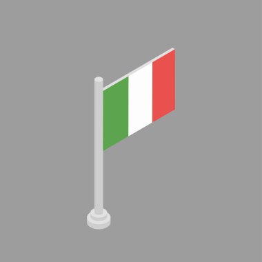 Illustration of Italy flag Template