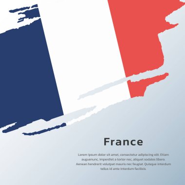Illustration of France flag Template