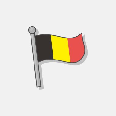 Illustration of Belgium flag Template