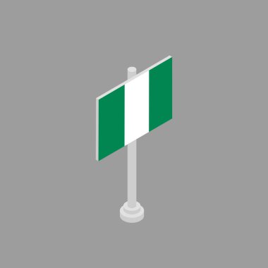 Illustration of Nigeria flag Template