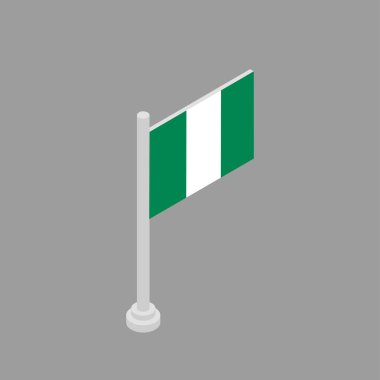 Illustration of Nigeria flag Template