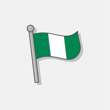 Illustration of Nigeria flag Template