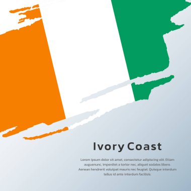 Illustration of Ivory Coast flag Template