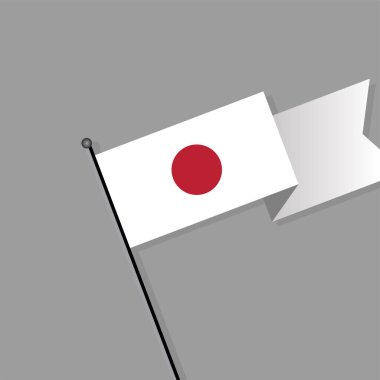 Illustration of Japan flag Template