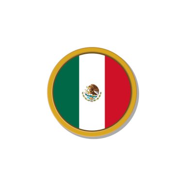 Illustration of Mexico flag Template