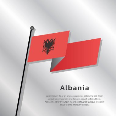 Illustration of Albania flag Template
