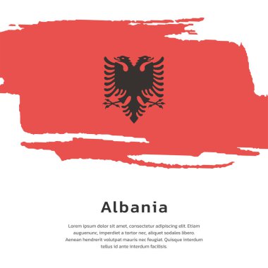 Illustration of Albania flag Template