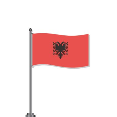 Illustration of Albania flag Template