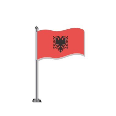 Illustration of Albania flag Template