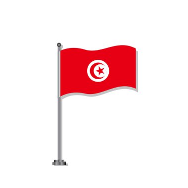 Illustration of Tunisia flag Template