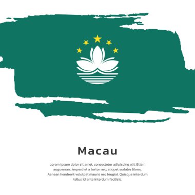 Illustration of Macau flag Template