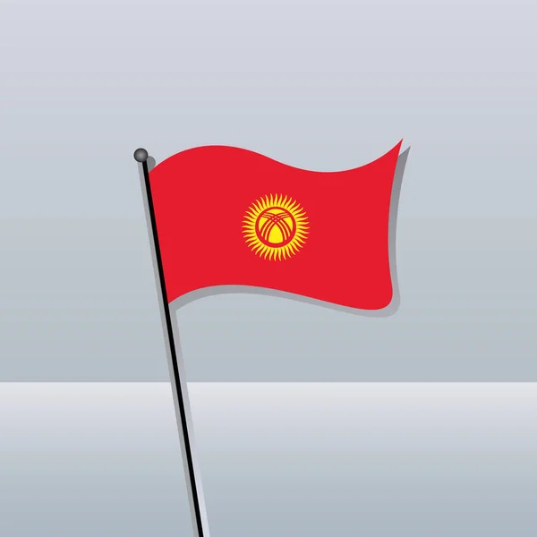 Illustration Kirgizistans Flaggmall — Stock vektor