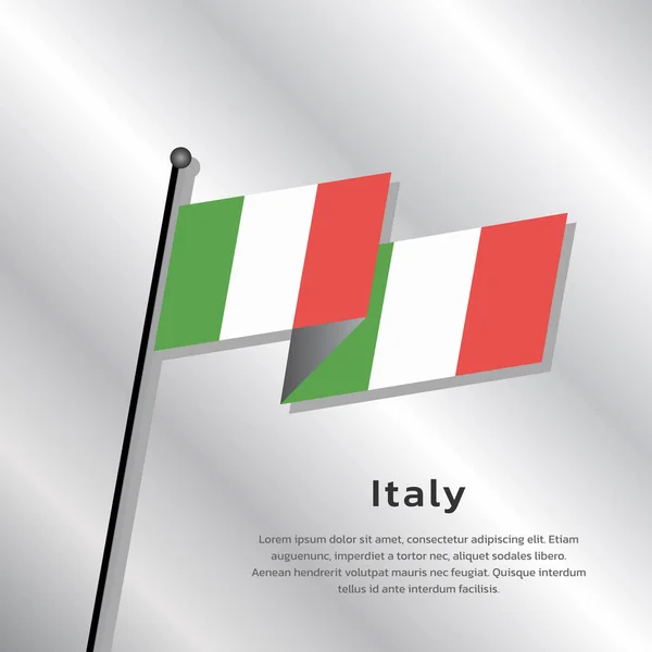 Illustration Italy Flag Template — Stok Vektör
